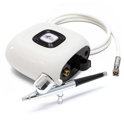 Wiltec - Mini Aerografo Compressore portatile Set V5 per Nail Art Estetica Cake design