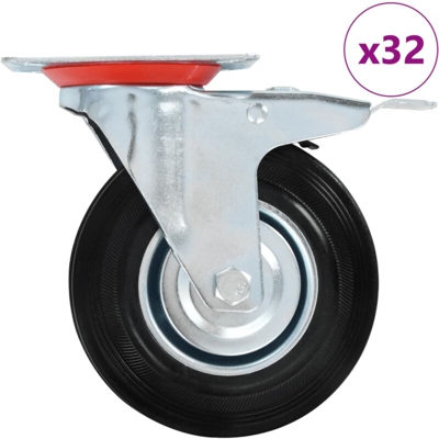 Ruote Girevoli 32 pz 125 mm - VIDAXL