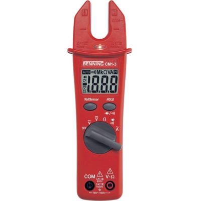 Benning Pinza amperometrica Multimetro 0,1 V-750 V AC 0,1 A-200 A M.Batterie intercambiabili CM 1-3