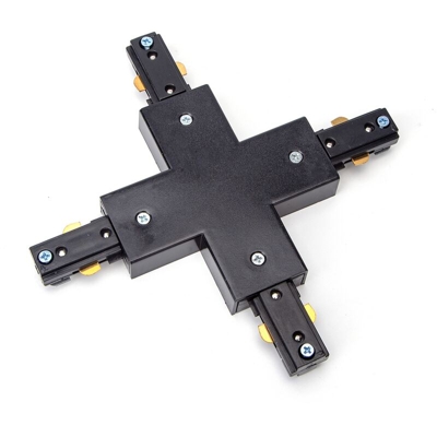 Raccordo ad X per binario trifase colore nero - AIGOSTAR