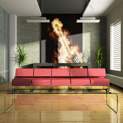 Fotomurale Chitarra in fiamme cm 250x1 cm 250x193 Artgeist en oferta