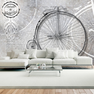 Fotomurale Vintage bicycles black and wh cm 250x175 Artgeist