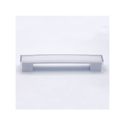 Maniglia squadrata bicolore trasparente e bianca 205x30x30mm - 306 Soul - POLIDEAS