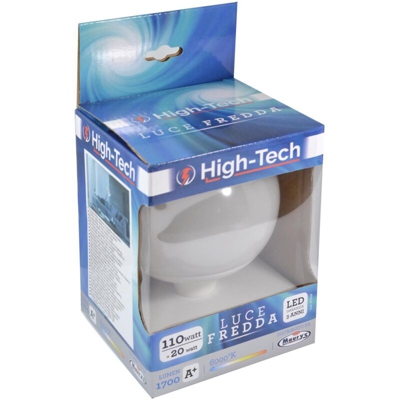 High-Tech Lampada Led Globo E27 G120 20W Luce Fredda 6000K 1700 Lumen
