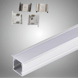 10x Profili in alluminio 2 Metri Cubic XL a Filo con Copertura in Plastica Opaca Bianca per strip led strisce - UNIVERSO en oferta