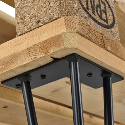 Hairpin Leg Gambe per tavolo robuste in un set di 4 d´acciaio - nero - 15 cm - 3 barre - [EN.CASA]