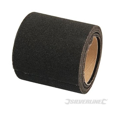 Silverline Rotolo in rete di levigatura 5m Grana 80