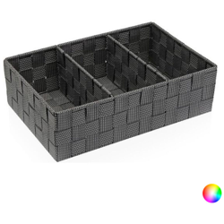 Scatola con scomparti Tessile (21 x 10 x 32 cm) Bianco - CLICCANDOSHOP precio