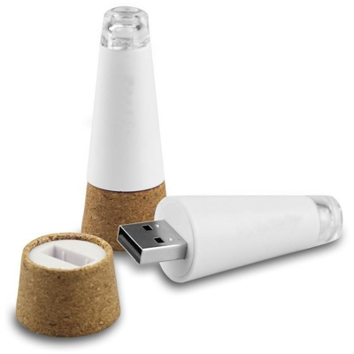 Tappo per bottiglia di vino con luce a led ricaricabile via USB