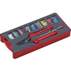 NWS 143-BIS Kit di pinze a pressare 152 parti Boccola 0.5 fino a 16 mm² incl. Assortimento di capicorda, Incl. tester d características