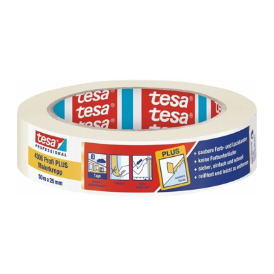 nastro crespa 4306 lunghezza 50m larghezza 25mm camoscio 25mm leggermente crespato - Tesa