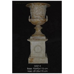 Vaso Diam. 125xh170 Cm Con Base L92xpr92xh115 Cm In Fusione Di Ghisa precio