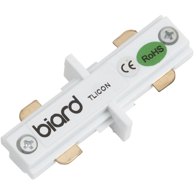 Connettore Dritto per Sistema su Binario Bianco - BIARD