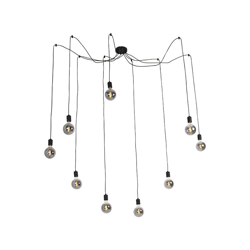 Lampada a sospensione cavalux - Moderno - Acciaio,Vetro - Nero - Oblungo E27 Max. 9 x 4 Watt - Qazqa características