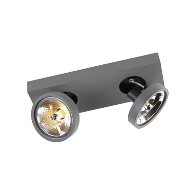 QAZQA Faretto ga - Moderno - Alluminio - Grafite - Allungato Max. 2 x Watt