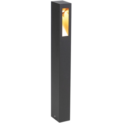 QAZQA Lampada da terra Intorus - Moderno - Alluminio - Nero/Oro - Allungato/Oblungo Non sostituibile Max. 1 x 7 Watt