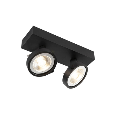 QAZQA Faretto go - Moderno - Alluminio - Nero - Allungato G53 Max. 2 x 14 Watt