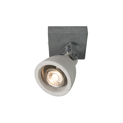 QAZQA Faretto creto - Industriale - Pietra/calcestruzzo - Grigio - Tondo Max. 1 x Watt