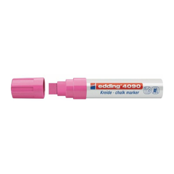 edding Marcatore a gesso 4090 rosa neon con punta a cuneo rosa neon Larghezza della linea ca. 4-15 mm precio