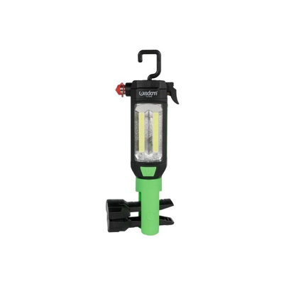 Lampada Led COB da lavoro ricaricabile USB IP20 con calamita nera e verde - WISDOM