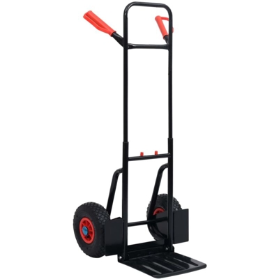 Carrello a Mano Telescopico 200 kg Nero e Rosso - VIDAXL