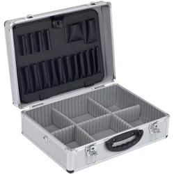 Cassetta portautensili argento 460x330x155mm valigia alluminio compartimenti removibili tracolla - Mistral características