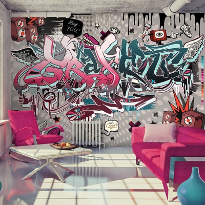 Fotomurale Graffiti hey You cm 300x210 Artgeist