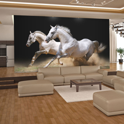 Fotomurale Cavalli al galoppo sulla sa cm 250x193 Artgeist en oferta