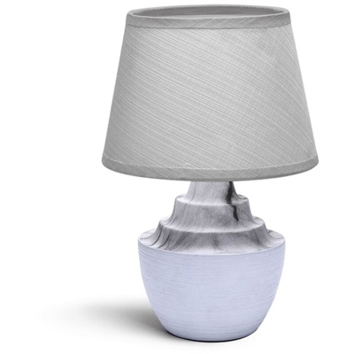 Aigostar - Abat jour Stone lampada da tavolo E14 grigia