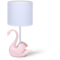 Abat jour Cigno lampada da tavolo E14 rosa e bianca - AIGOSTAR precio