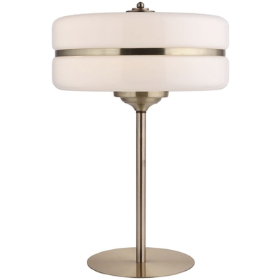 Lumineca Lampada Da Tavolo Sarod Bianca E Dorata