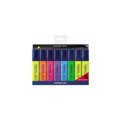 STAEDLER Highlighter Textsurfer Classic 364 A WP8 tipo WP8. 8 pezzi/confezione. - Staedtler