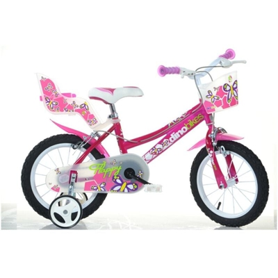 Bicicletta Bambina Rosa 16 Pollici 4 5 6 7 Anni con Rotelle Sellino Freni Bici - BRICOSHOP24