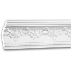 Cornice soffitto parete 150183F Profhome modanatura cornice flessibile modanatura tipo stucco stile neoimpero bianco 2 m - PROFHOME DECOR en oferta