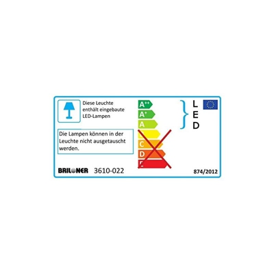 Faretto LED giardino, rettangolare, da esterni, protezione IP44, 4.5 W, lampadine integrate, 9.2 x 11 x 6.8 cm (L x A x P) - Briloner Leuchten