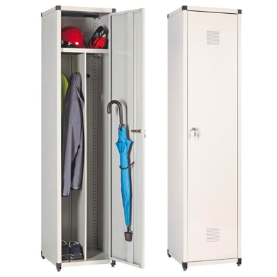 Armadio spogliatoio in metallo 43x44xh183cm con divisorio ripiano chiave 7G