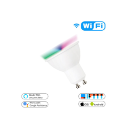 Faretto Led Smart Tuya GU10 5W WiFi RGB + Bianco temperatura colore regolabile - MLED características