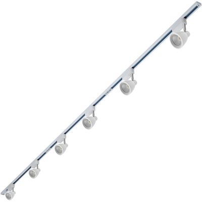 Biard Kit Binari LED a Singolo Circuito di 3 m (3 x 1 m) + 6 x Faretti LED 10W Dimmerabili – Bianco Caldo (3000K)