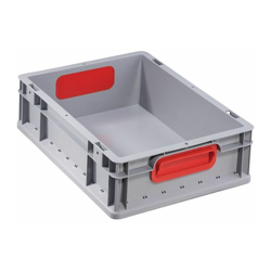 ALLIT Contenitore per il trasporto impilabile L400xB300xH120mm grigio PP maniglia chiusa rosso precio