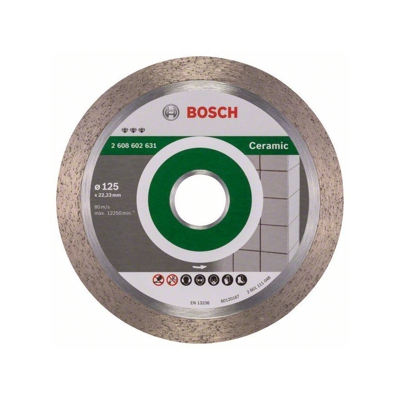 Bosch Lama da taglio diamantata Best for Ceramic, 125 x 22,23 x 1,8 x 10 mm