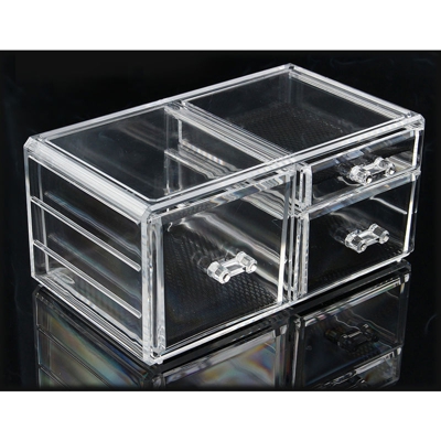 24x13,7x11cm Cassetti portaoggetti per gioielli Organizer per trucco per gioielli Acrilico trasparente - INSMA