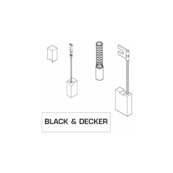 Coppia Spazzole Spazzola Carboncino Ricambi Utensili Black & Decker B&D 6X8X15 Pz.2 (13696) - MARCA características