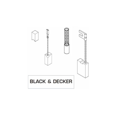 Coppia Spazzole Spazzola Carboncino Ricambi Utensili Black & Decker B&D 6X8X15 Pz.2 (13696) - MARCA