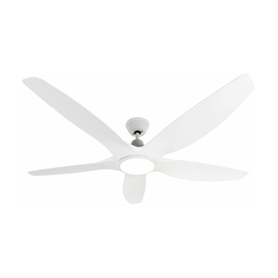 QAZQA Ventilatori da soffitto fimm - Moderno - Plastico,Acciaio - Bianco - Tondo Non sostituibile Max. 1 x 24 Watt