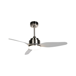 QAZQA Ventilatori da soffitto tramontane - Moderno - Plastico,Acciaio - Grigio/Acciaio - Tondo Non sostituibile Max. 1 x 24 Watt precio