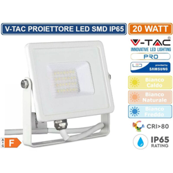 Faro LED SMD Chip Samsung 20W Colore Bianco 6400K IP65 - V-tac precio