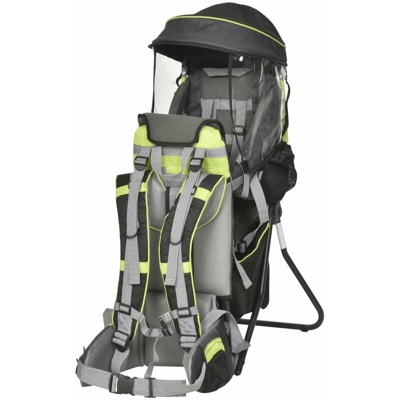 Zaino Porta Bimbo per Trekking Pieghevole e Impermeabile Verde - Homcom