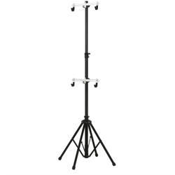 Homcom Cavalletto Portabici Doppio Pieghevole in Alluminio Nero con Altezza Regolabile 166-280cm en oferta