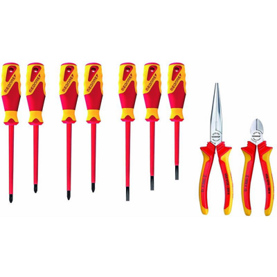 GEDORE Assortimento pinze/giraviti VDE per tasca portautensili ET-1100 W