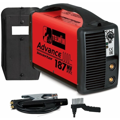 Saldatrice inverter elettrodo MMA TIG Telwin Advance 187 MV/PFC da 100 a 240V